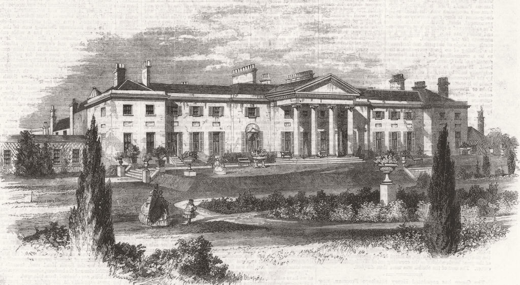 IRELAND. The Viceregal Lodge, Phoenix Park, Dublin 1861 old antique print