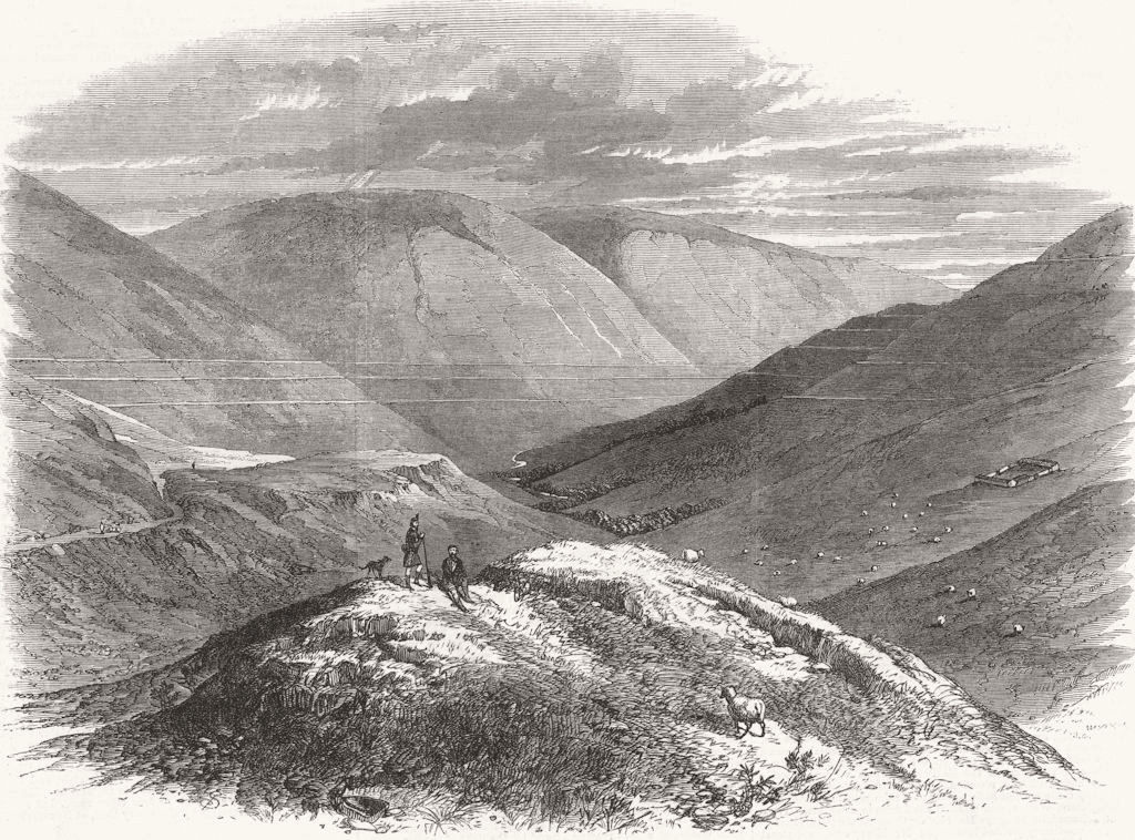 SCOTLAND. Parallel roads of Glen Roy, Scotland 1863 old antique print picture