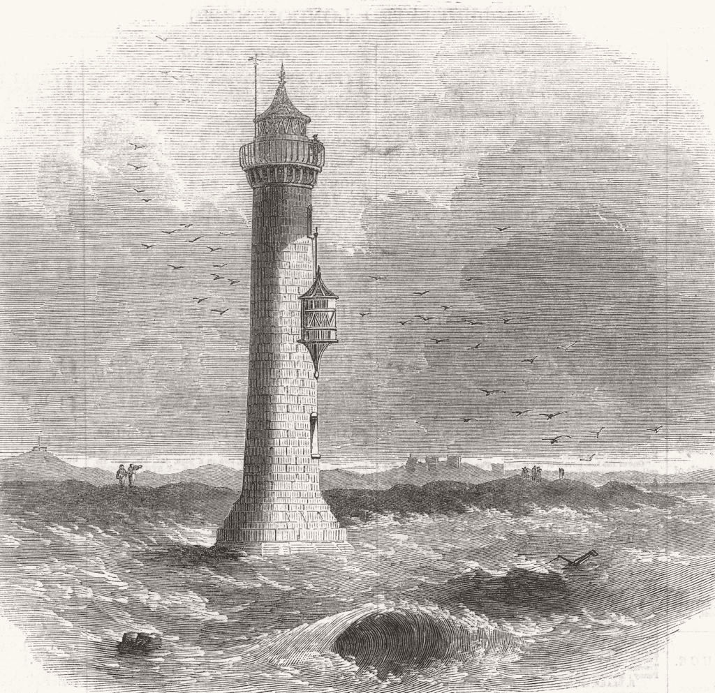 Associate Product LANCS. Lytham Lighthouse, destroyed by gales 1863 old antique print picture