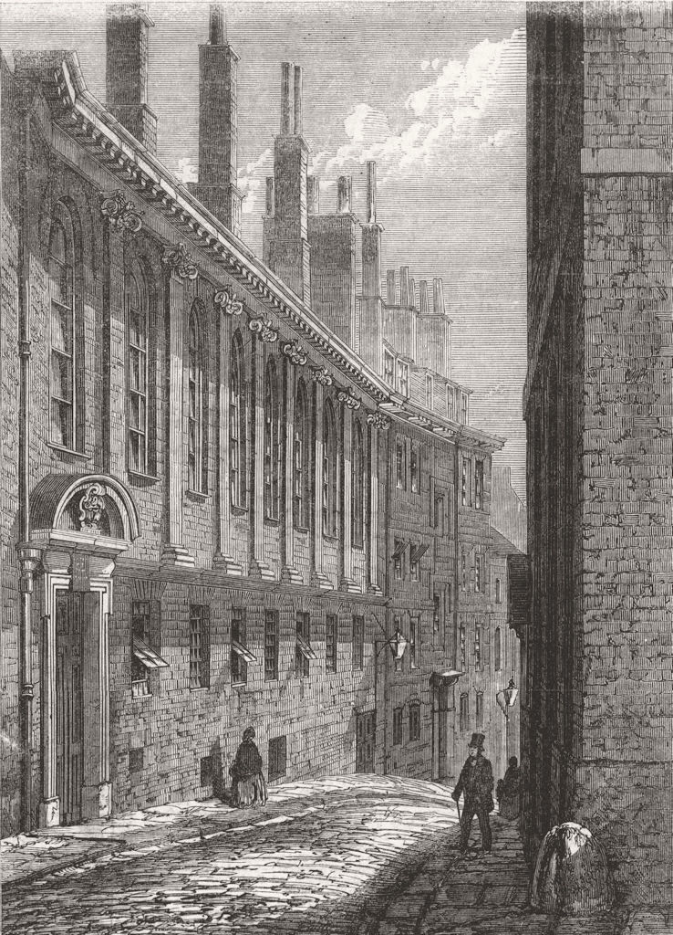 LONDON. Merchant Taylors, Suffolk Lane, Cannon St 1862 old antique print