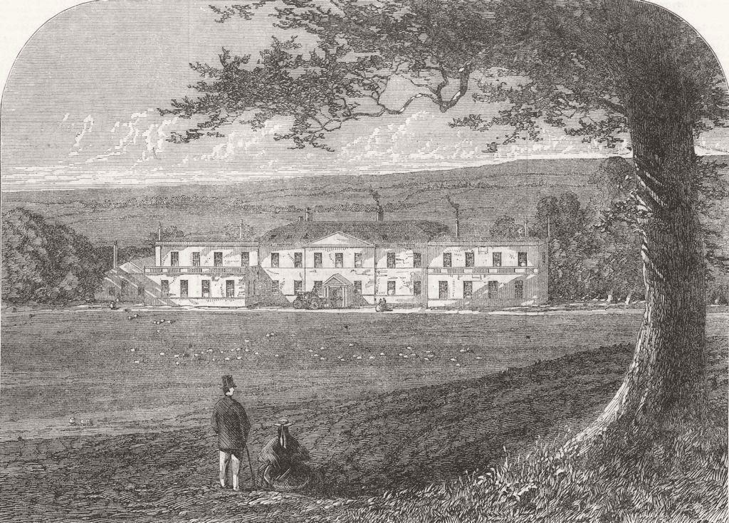 SURREY. Addington House, (Archbishop of Canterbury) 1862 old antique print