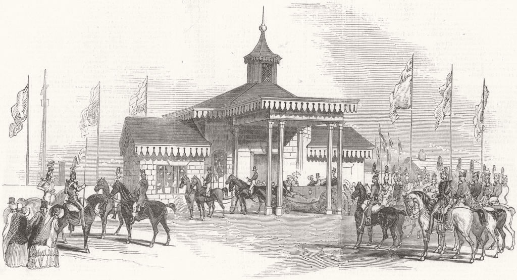 LONDON. Railway Pavilion, Tottenham 1847 old antique vintage print picture