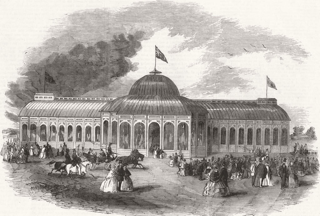 CANADA. The Crystal Palace at Toronto 1858 old antique vintage print picture