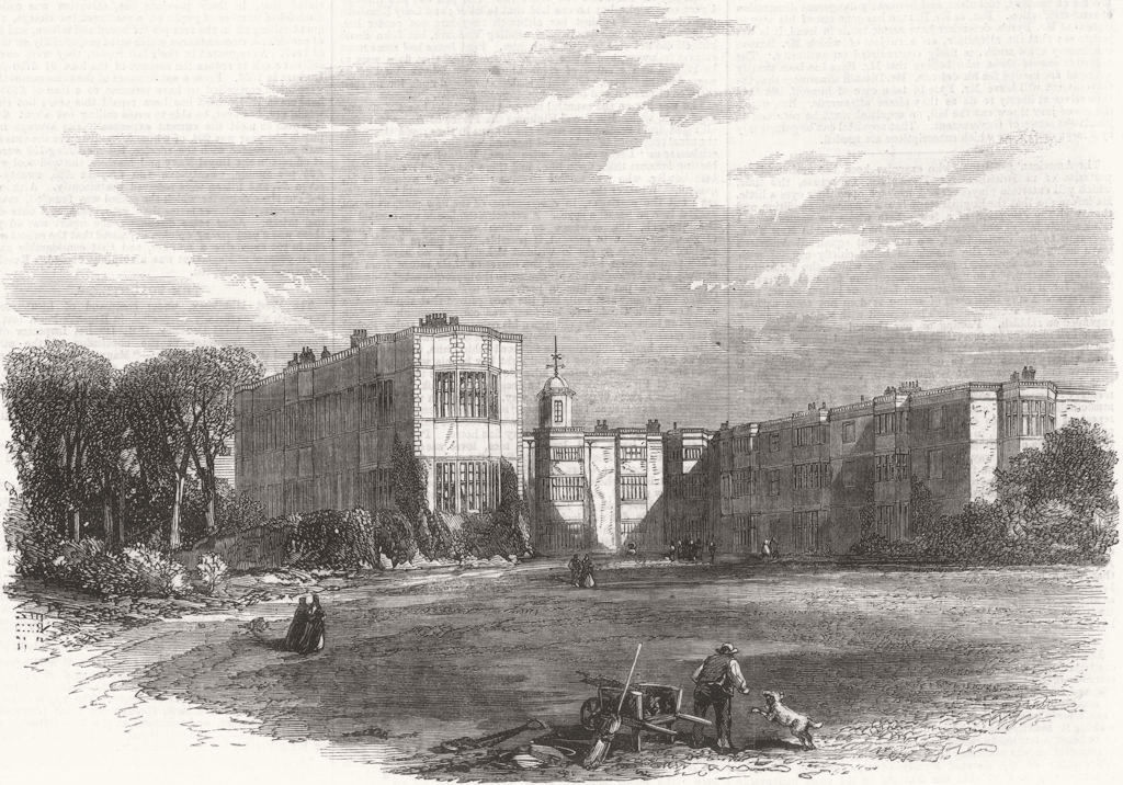 YORKS. Templenewsam, near Leeds(Meynell Ingram) 1868 old antique print picture