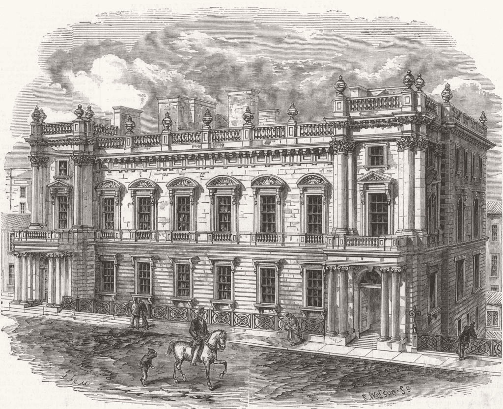 SCOTLAND. New building for Sheriff Ct, Edinburgh 1867 old antique print