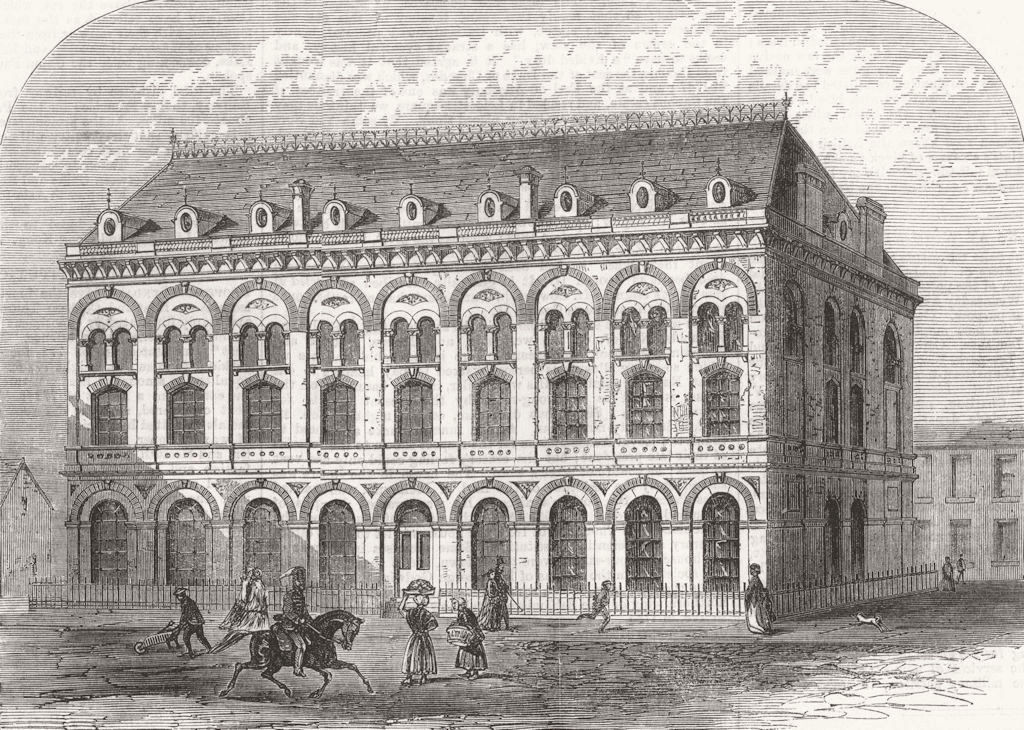 LONDON. Guards Institute, Carlisle place, Pimlico 1868 old antique print