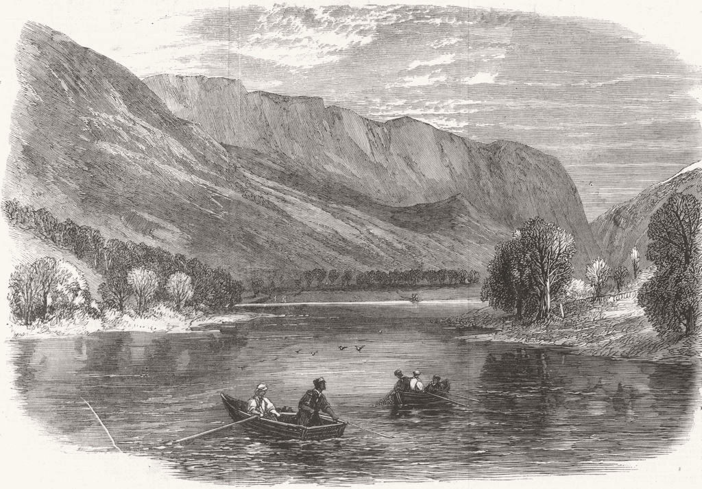 SCOTLAND. Pearl-Fishing nr Loch Lubnaig, Perthshire 1864 old antique print