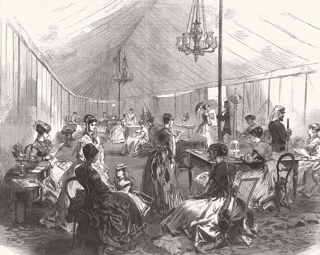 SOCIETY. The Ladies' Club 1868 old antique vintage print picture