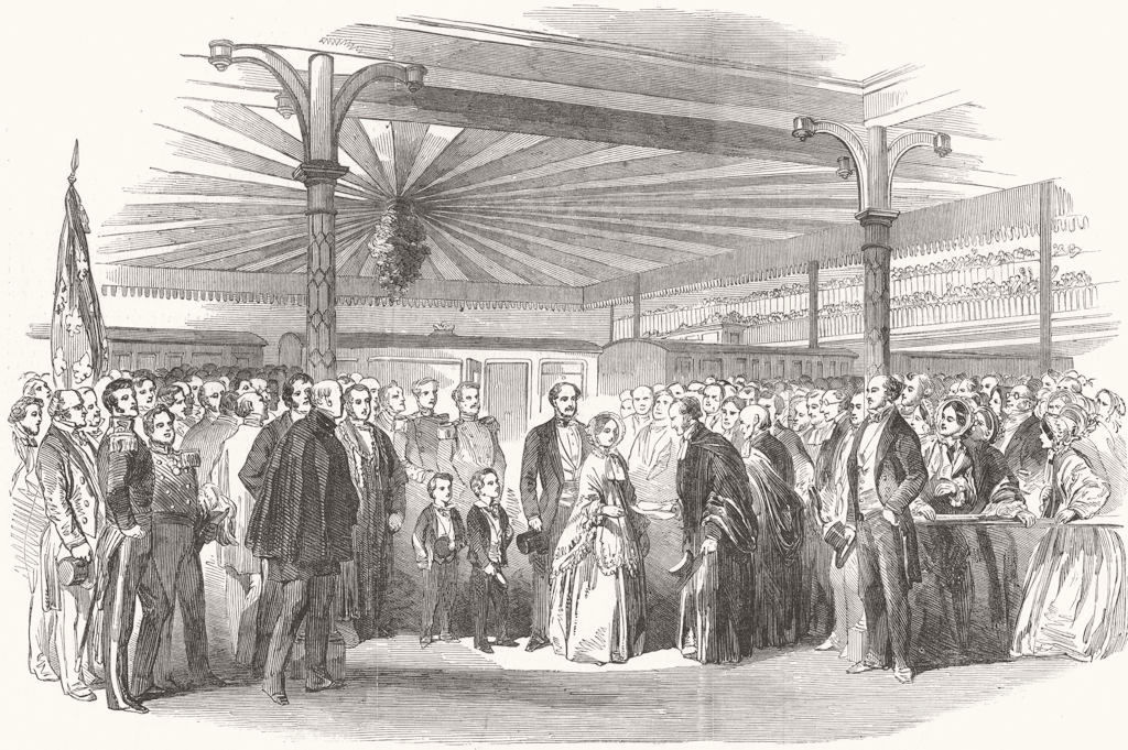 Associate Product STAFFS. Presentation of addresses to Queen, Tamworth 1853 old antique print