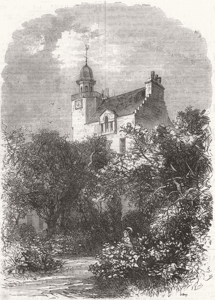 SCOTLAND. Abergeldie, Highlands(Prince of Wales) 1864 old antique print