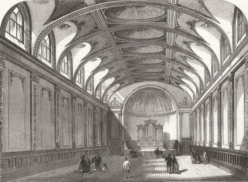 Associate Product SUFFOLK. New Public Hall, Ipswich 1868 old antique vintage print picture