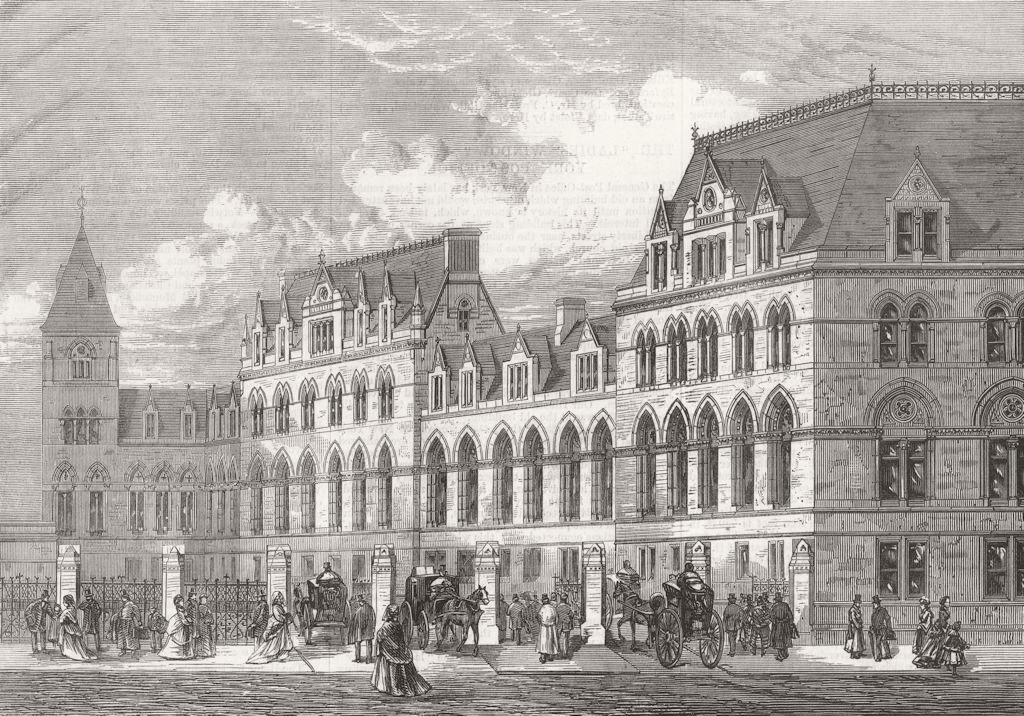 Associate Product LONDON. Gt Eastern Station, Liverpool St 1875 old antique print picture