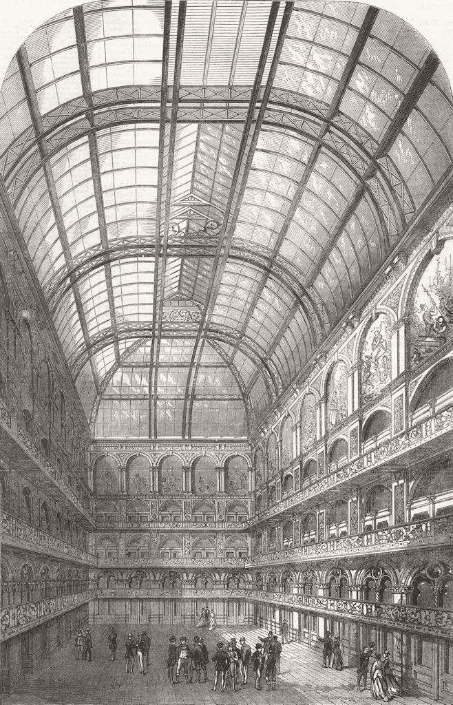 LONDON. Hop Exchange. new Hop & Malt Exchange 1867 old antique print picture