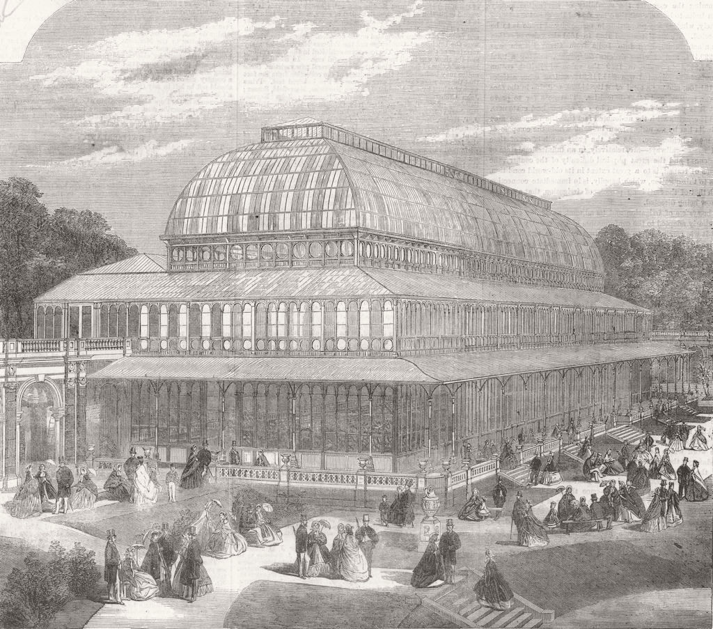 Associate Product LONDON. Conservatory, Gdns, South Kensington 1861 old antique print picture