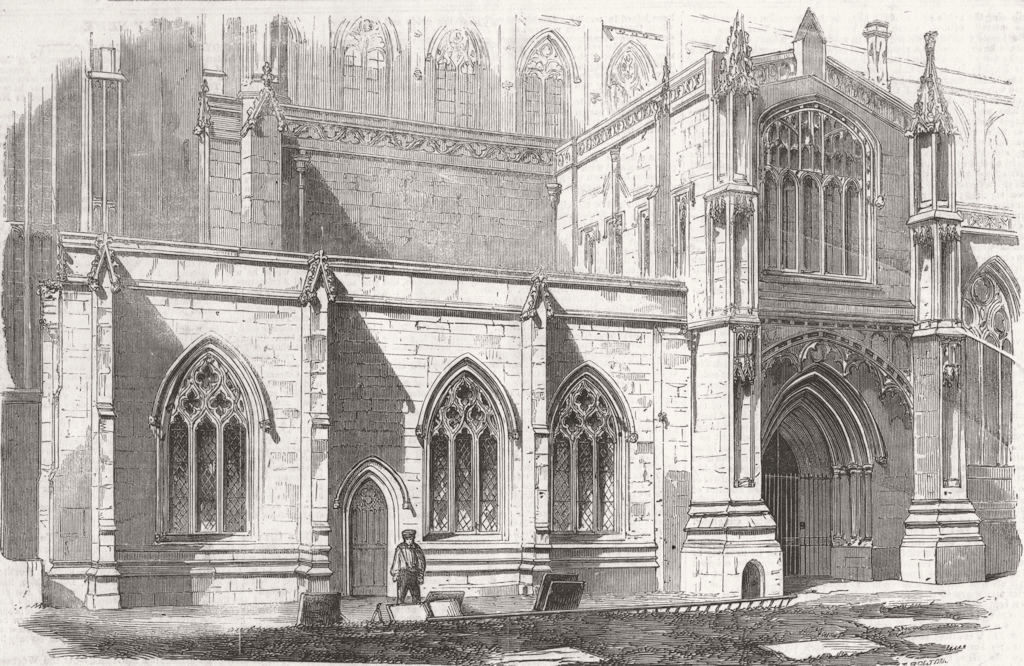 Associate Product LINCS. South-Western Chapel, Boston Church 1857 old antique print picture