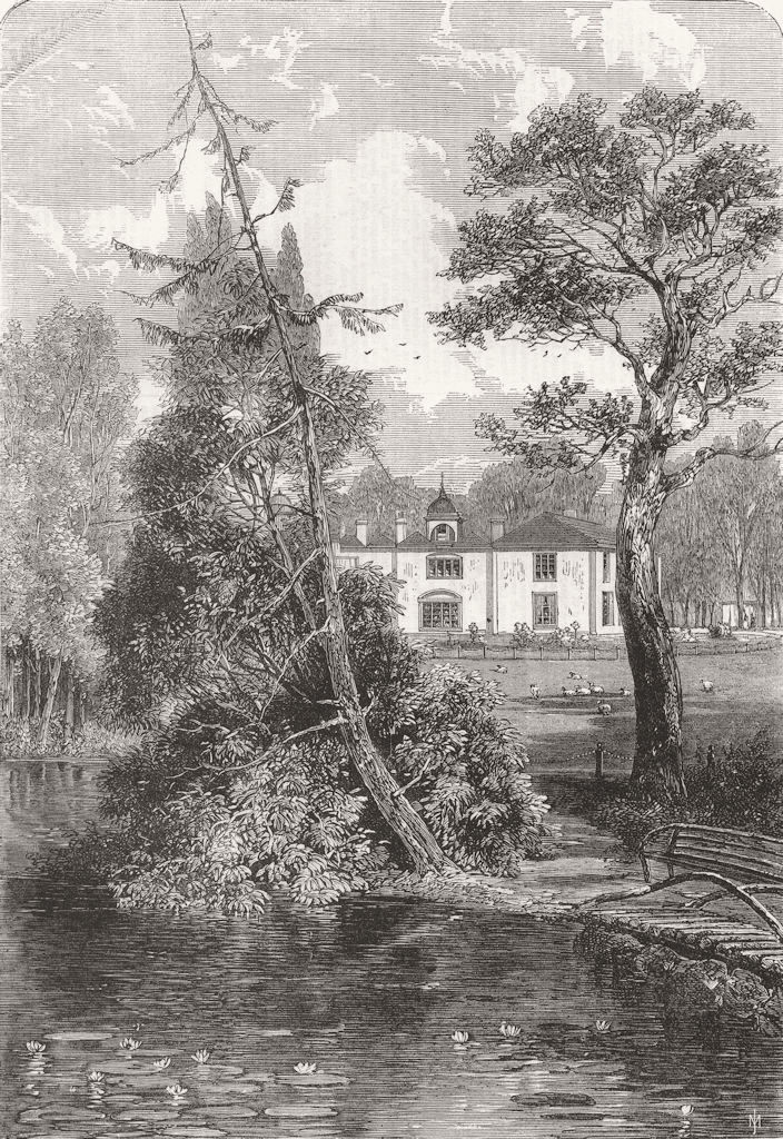 WARCS. Heathfield House, nr Birmingham(James Watt) 1865 old antique print