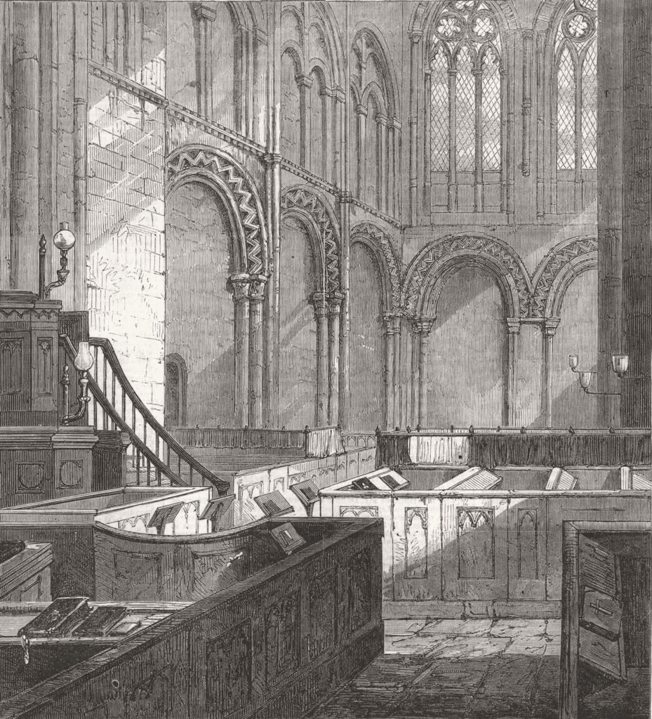 Associate Product LONDON. Statesman's corner, Westminster Abbey 1865 old antique print picture