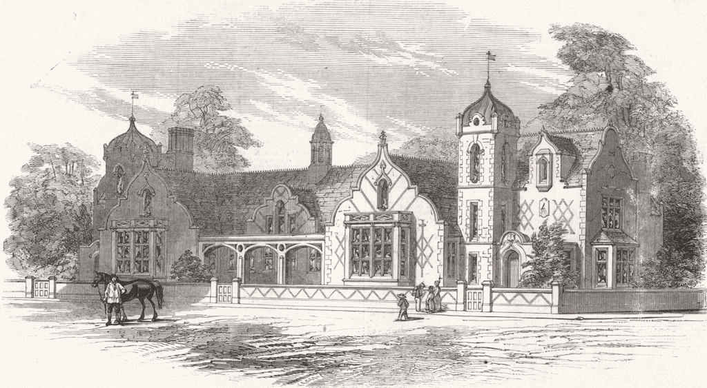 LONDON. St Michael's Schools, Pimlico 1848 old antique vintage print picture