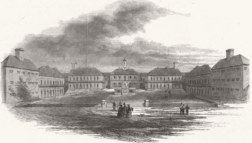 IOW. Parkhurst Prison. Ct 1847 old antique vintage print picture