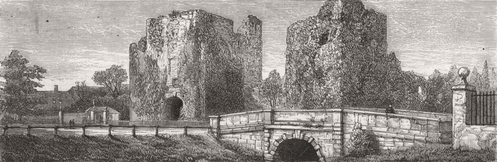 Associate Product IRELAND. Geraldines castle, Maigh Nuad(Leinster) 1874 old antique print