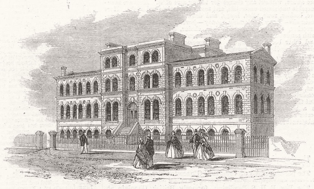Associate Product LONDON. new Cancer Hospital, Brompton 1862 old antique vintage print picture