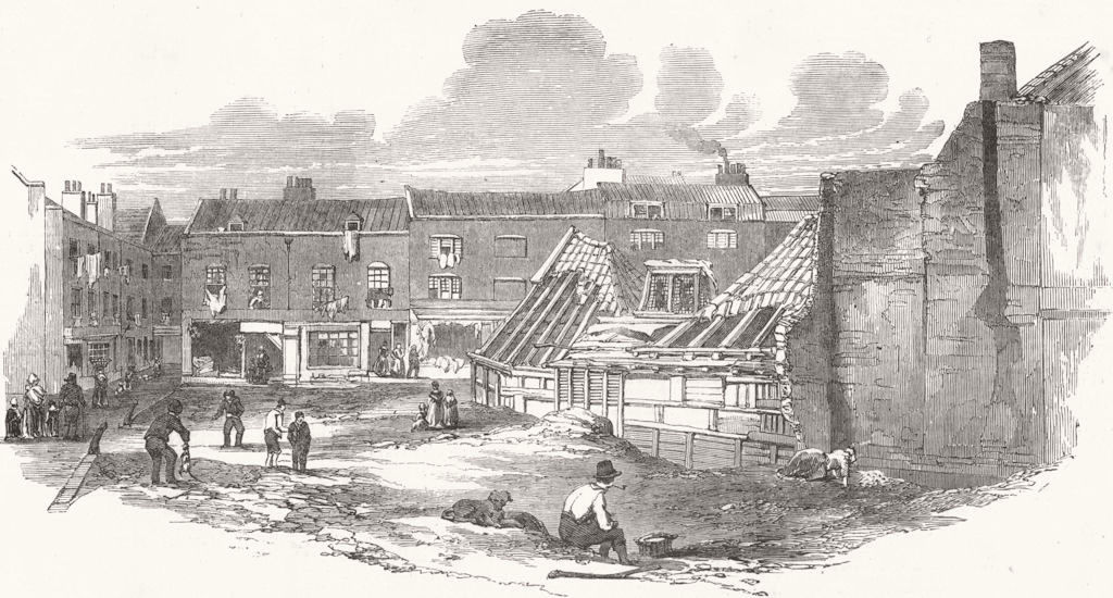 LONDON. model working class house 1853 old antique vintage print picture