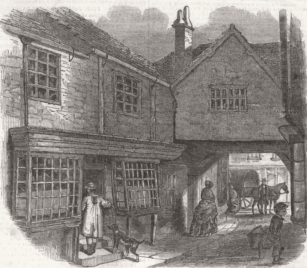 YORKS. Hudson's House, at York 1849 old antique vintage print picture