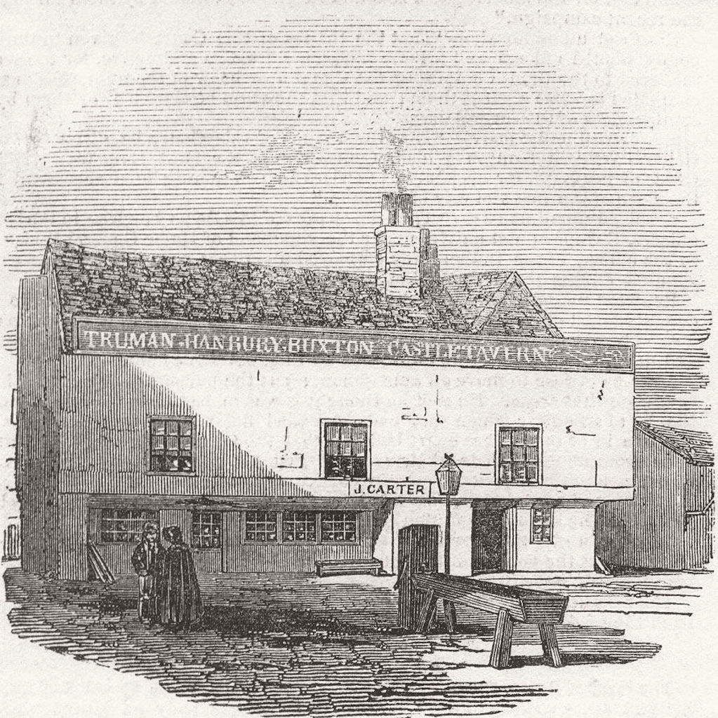 LONDON. Castle Inn Kentish Town 1849 old antique vintage print picture