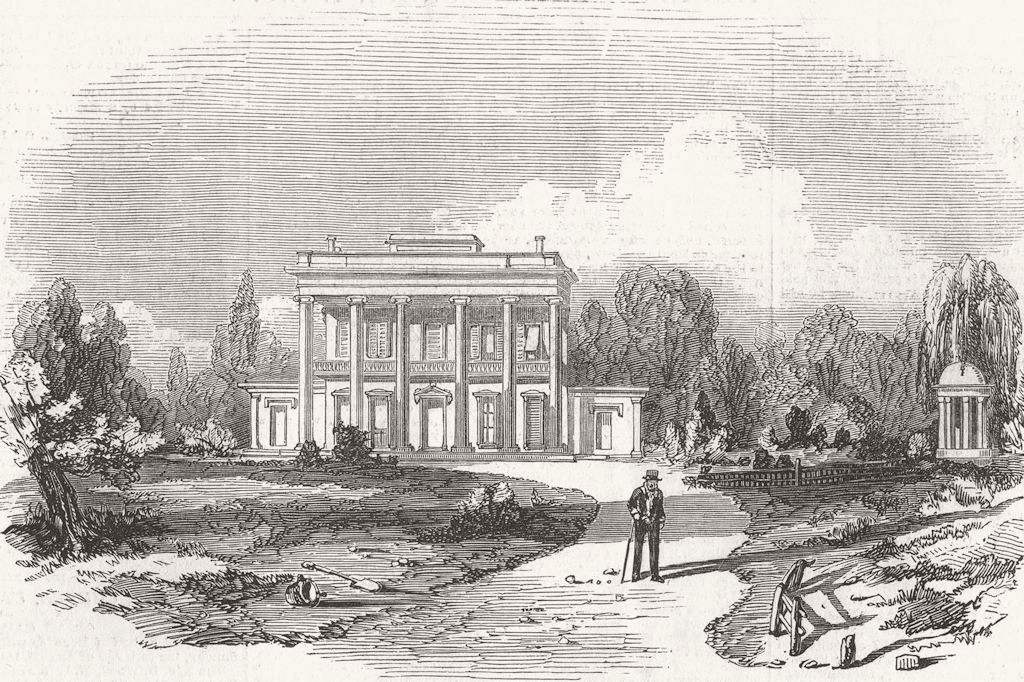 TENNESSEE. Nashville. Hermitage, Gen Jackson's house 1845 old antique print