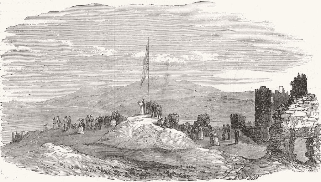 IOM. Ceremony in the Isle of Man 1856 old antique vintage print picture