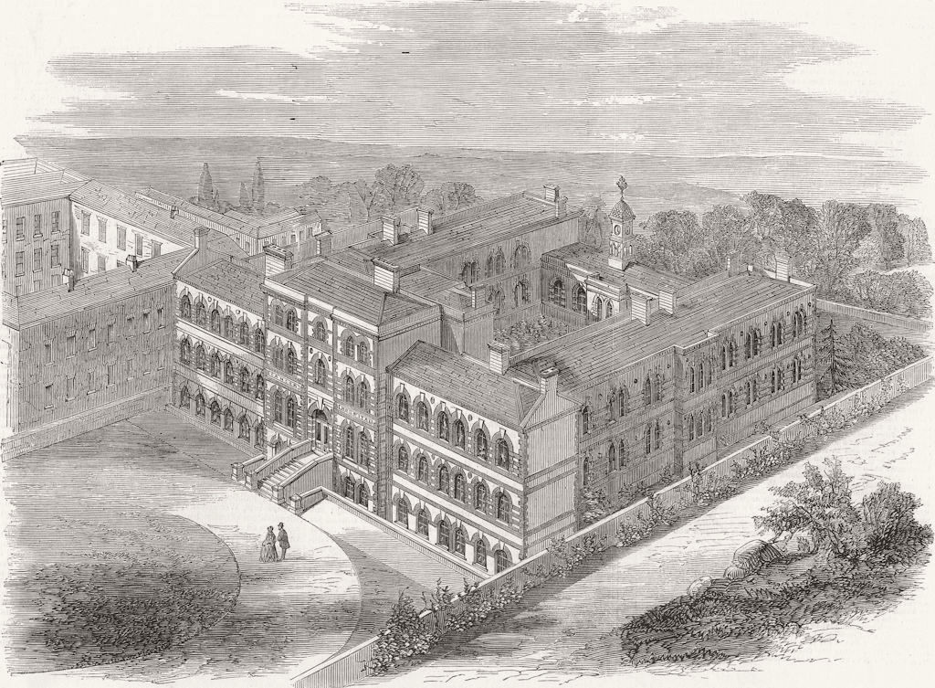 BROMPTON. Cancer Hospital  1859 old antique vintage print picture