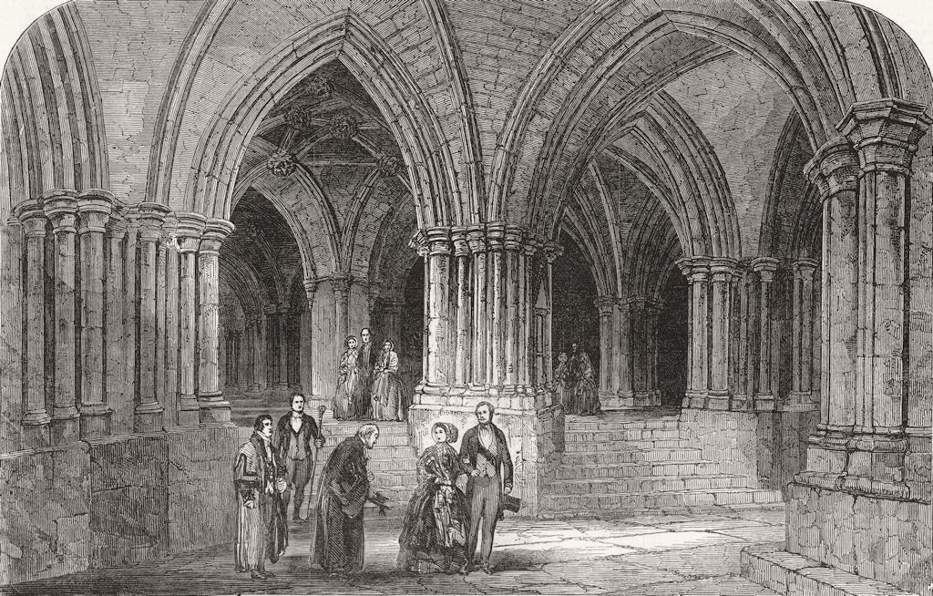 Associate Product GLASGOW. Royals, Crypt of Cathedral 1849 old antique vintage print picture