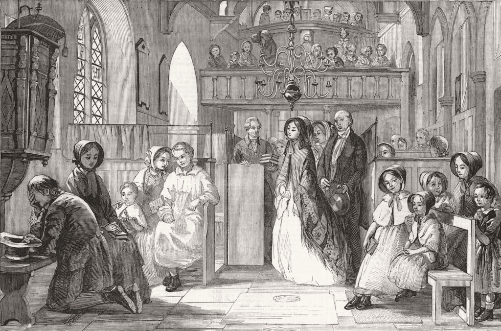 RELIGIOUS. The Pharisee and Publican 1851 old antique vintage print picture