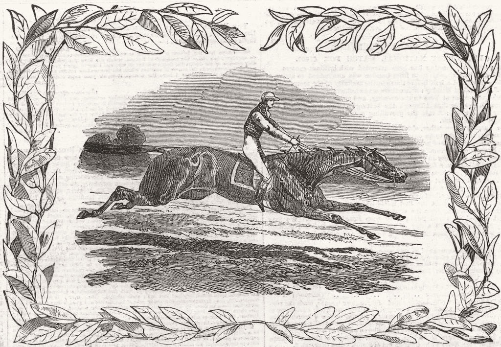 YORKS. Flying Dutchman, Winner, York Spring mtg  1851 old antique print