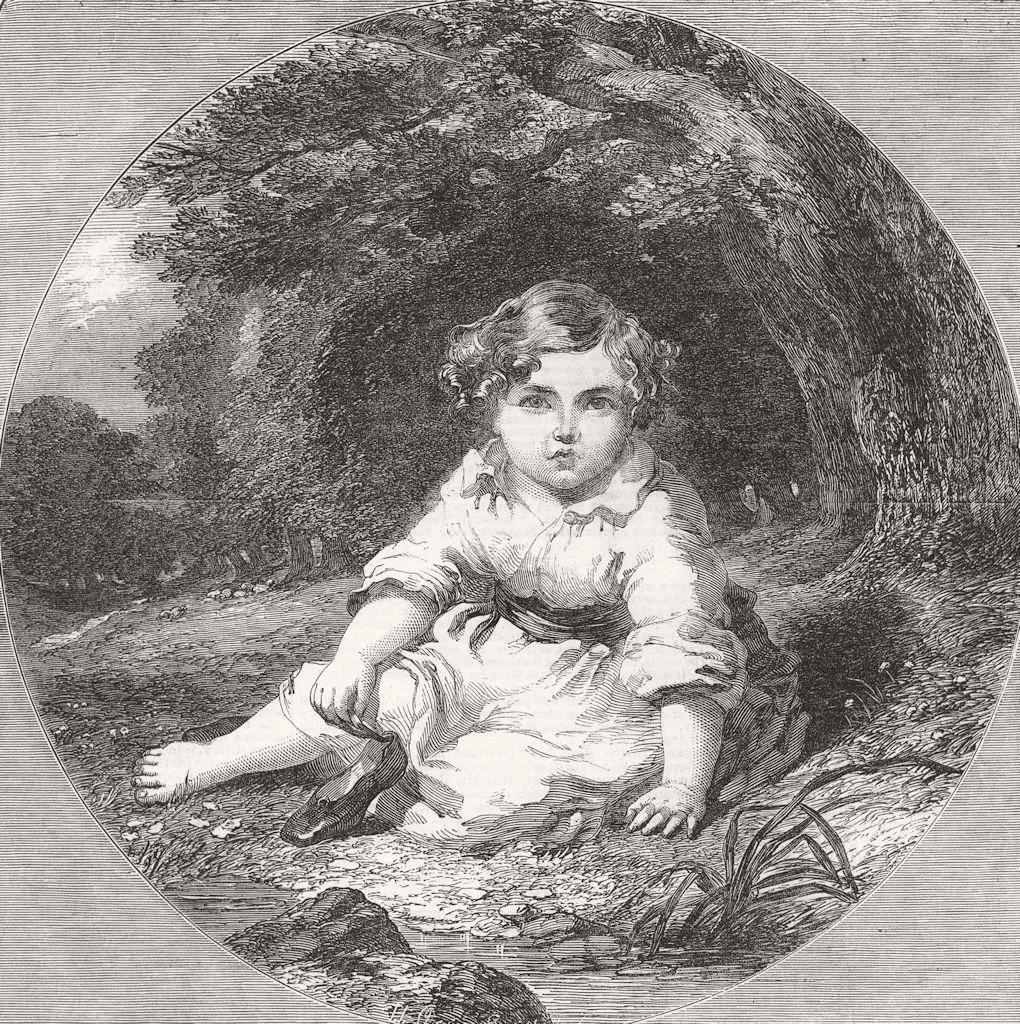 CHILDREN. Portrait of Master W Ingram 1851 old antique vintage print picture