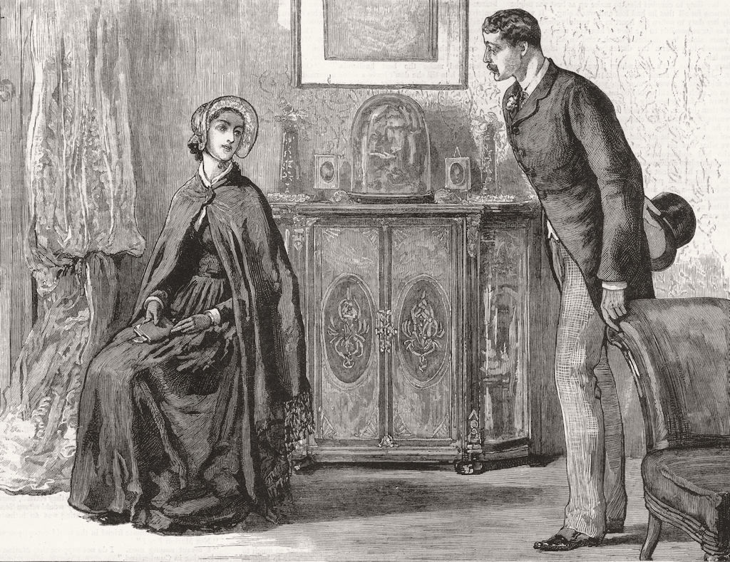 Associate Product ROMANCE. Is Mrs Roden here?. Lord Hampstead 1882 old antique print picture