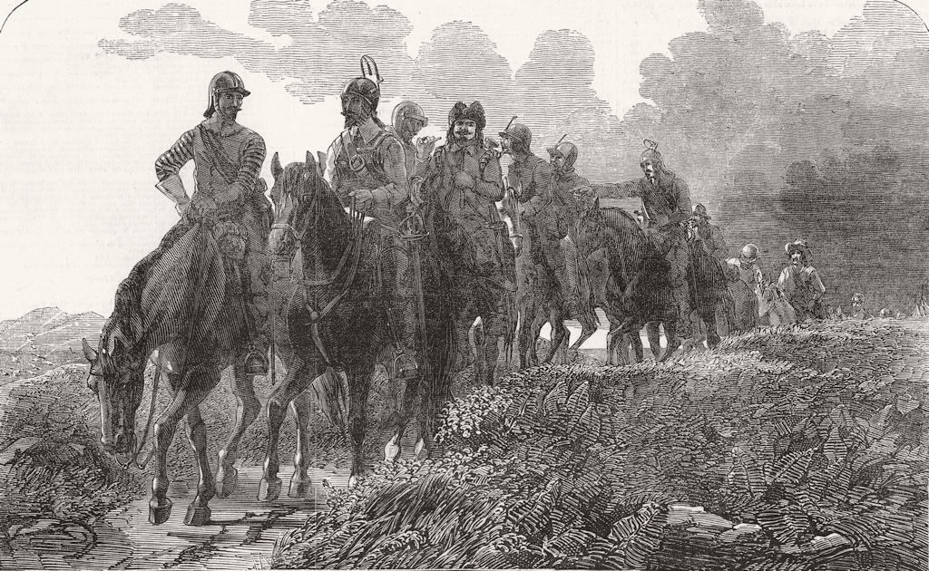 HORSES. Free Companions 1852 old antique vintage print picture