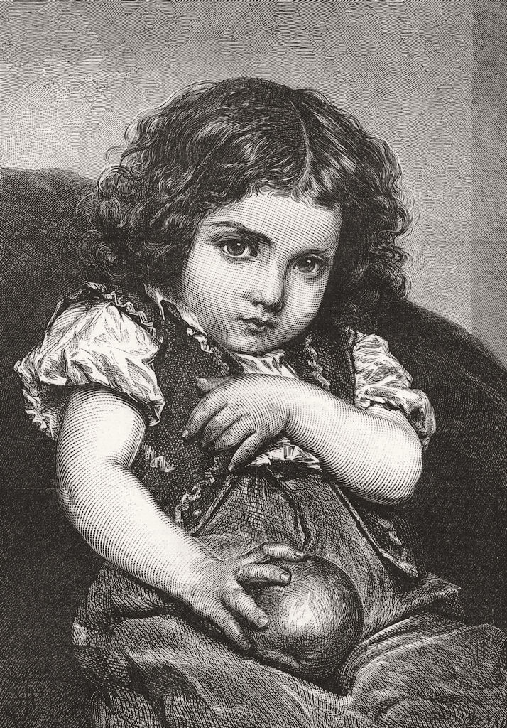CHILDREN. The Spoiled Child 1876 old antique vintage print picture