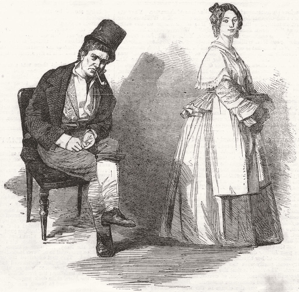 THEATRE. & Mrs Barney Williams, Adelphi 1856 old antique vintage print picture