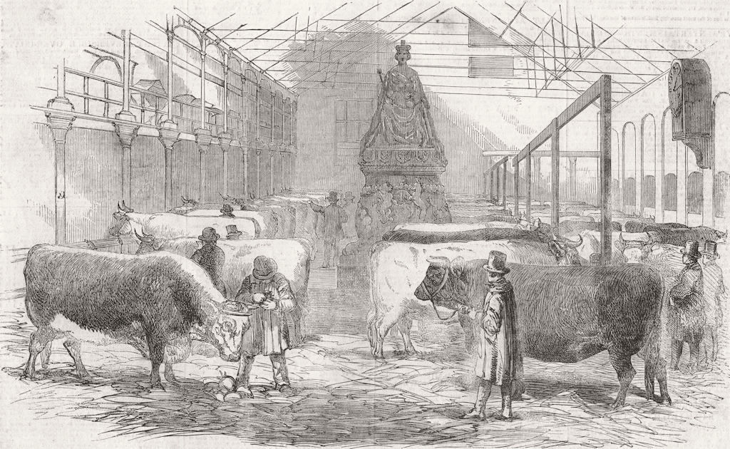 Associate Product LONDON. Smithfield Yd 1852 old antique vintage print picture