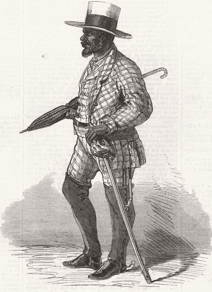 SOUTH AFRICA. Capt Adam Kok, chief of Griquas  1867 old antique print picture