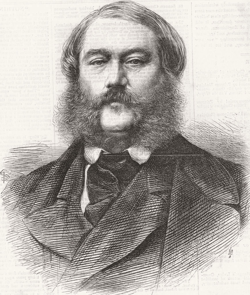 Associate Product PORTRAITS. Thomas Troubridge, deputy Adj-general 1867 old antique print