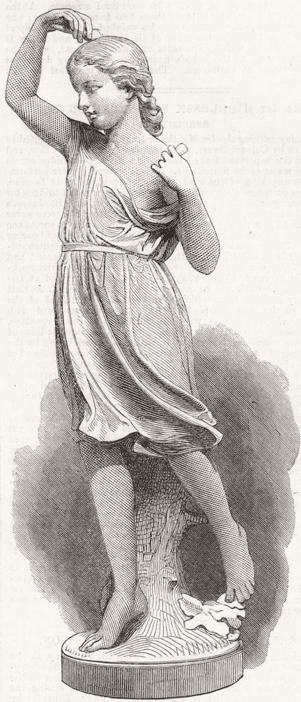 PORTRAITS. The skipping girl 1867 old antique vintage print picture
