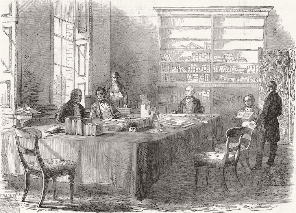 LONDON. Board of Health, Gwydyr House, Whitehall 1849 old antique print