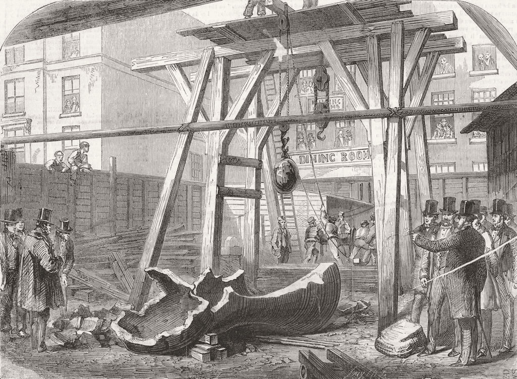 WESTMINSTER. Clock bells for -Breaking up Big Ben 1838 old antique print