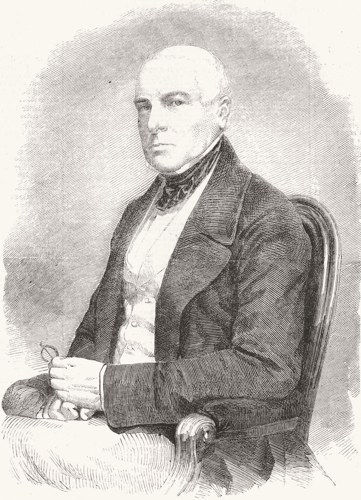 DIPLOMATS. Count De Chreptowitch, Russian Ambassador 1856 old antique print
