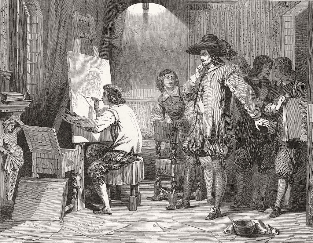 Associate Product FINE ARTS. Sebastian Gomez found by Murillo working 1848 old antique print