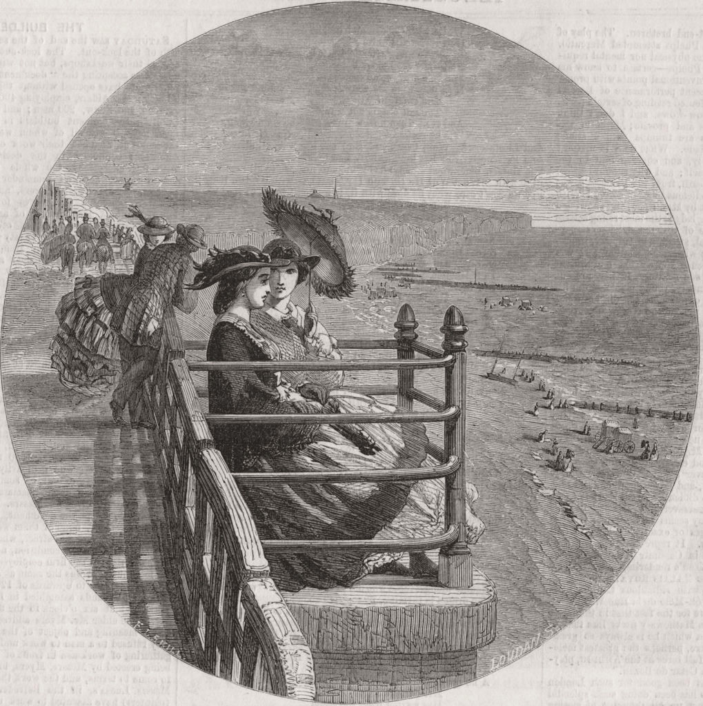 SUSSEX. Sketch at Brighton 1859 old antique vintage print picture