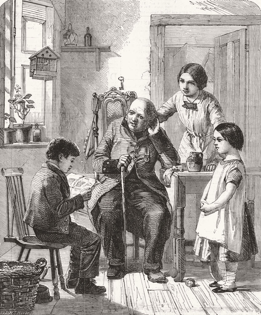 FAMILY. From our own correspondent 1856 old antique vintage print picture