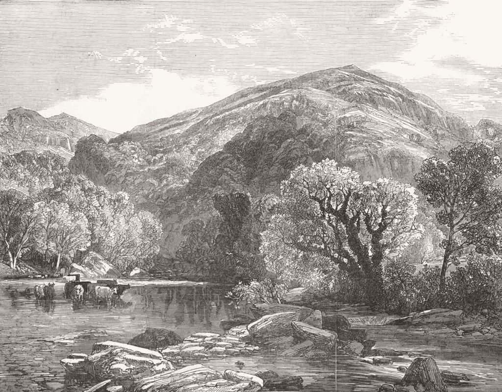 WALES. Tranquil hour-North 1852 old antique vintage print picture